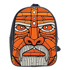 Face Skull Head Art School Bag (xl) by Ndabl3x