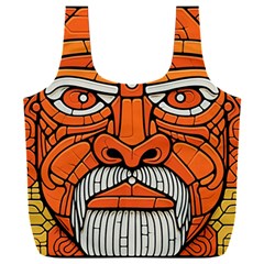 Face Skull Head Art Full Print Recycle Bag (xxl) by Ndabl3x