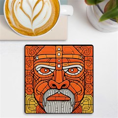 Face Skull Head Art Uv Print Square Tile Coaster  by Ndabl3x