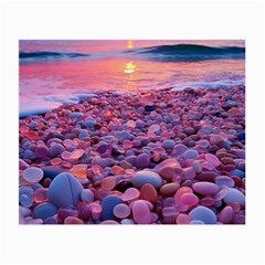 Sea Beach Water Sunset Ocean Small Glasses Cloth by Ndabl3x