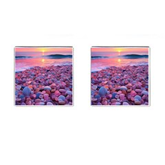 Sea Beach Water Sunset Ocean Cufflinks (square) by Ndabl3x