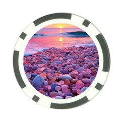 Sea Beach Water Sunset Ocean Poker Chip Card Guard by Ndabl3x