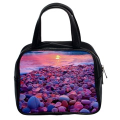 Sea Beach Water Sunset Ocean Classic Handbag (two Sides) by Ndabl3x