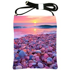 Sea Beach Water Sunset Ocean Shoulder Sling Bag by Ndabl3x