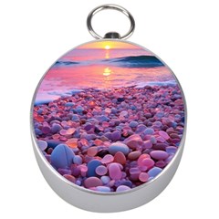 Sea Beach Water Sunset Ocean Silver Compasses by Ndabl3x