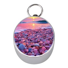 Sea Beach Water Sunset Ocean Mini Silver Compasses by Ndabl3x