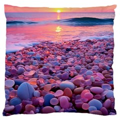 Sea Beach Water Sunset Ocean Standard Premium Plush Fleece Cushion Case (two Sides) by Ndabl3x