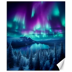 Lake Aurora Borealis Canvas 8  X 10  by Ndabl3x