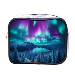 Lake Aurora Borealis Mini Toiletries Bag (one Side) by Ndabl3x