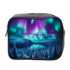 Lake Aurora Borealis Mini Toiletries Bag (two Sides) by Ndabl3x