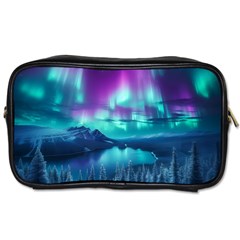 Lake Aurora Borealis Toiletries Bag (one Side) by Ndabl3x