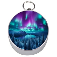 Lake Aurora Borealis Silver Compasses by Ndabl3x