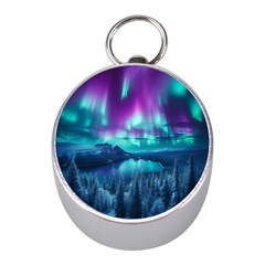 Lake Aurora Borealis Mini Silver Compasses by Ndabl3x