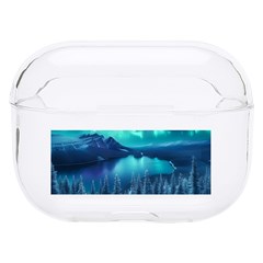 Lake Aurora Borealis Hard Pc Airpods Pro Case by Ndabl3x