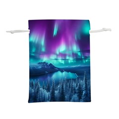 Lake Aurora Borealis Lightweight Drawstring Pouch (s) by Ndabl3x