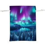 Lake Aurora Borealis Lightweight Drawstring Pouch (XL) Front