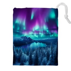 Lake Aurora Borealis Drawstring Pouch (5xl)