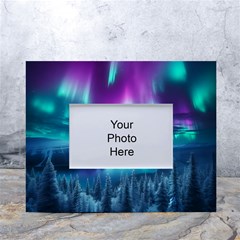 Lake Aurora Borealis White Tabletop Photo Frame 4 x6  by Ndabl3x