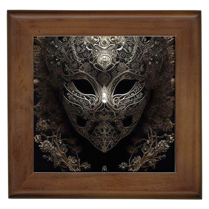 Mask Tribal Framed Tile