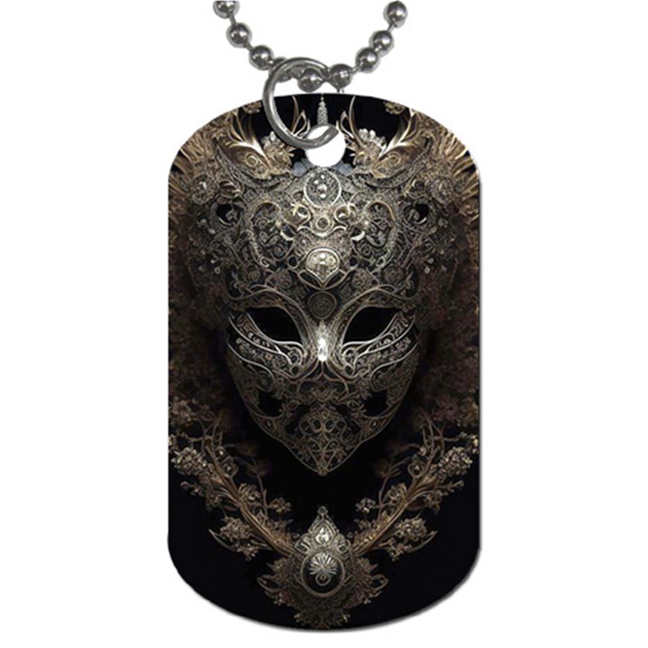 Mask Tribal Dog Tag (One Side)