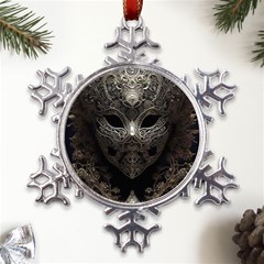 Mask Tribal Metal Large Snowflake Ornament by Ndabl3x