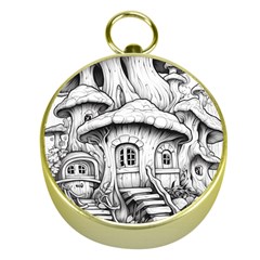 House Tree Fairy Gold Compasses