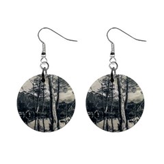 Dry Forest Landscape, Tierra Del Fuego, Argentina Mini Button Earrings by dflcprintsclothing