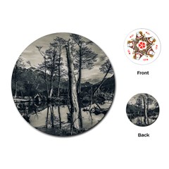 Dry Forest Landscape, Tierra Del Fuego, Argentina Playing Cards Single Design (round)