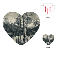 Dry Forest Landscape, Tierra Del Fuego, Argentina Playing Cards Single Design (heart)