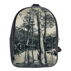 Dry Forest Landscape, Tierra Del Fuego, Argentina School Bag (xl) by dflcprintsclothing