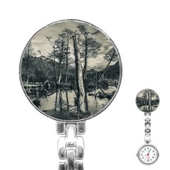 Dry Forest Landscape, Tierra Del Fuego, Argentina Stainless Steel Nurses Watch by dflcprintsclothing