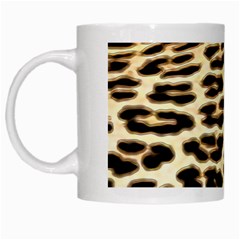 Leopard Print White Mug by TShirt44