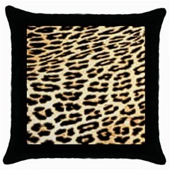 Leopard Print Throw Pillow Case (black) by TShirt44