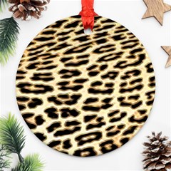 Leopard Print Ornament (round) by TShirt44