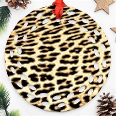 Leopard Print Ornament (round Filigree)