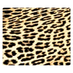 Leopard Print Two Sides Premium Plush Fleece Blanket (small) by TShirt44