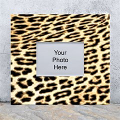 Leopard Print White Wall Photo Frame 5  X 7  by TShirt44