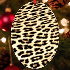 Leopard Print Uv Print Acrylic Ornament Oval by TShirt44