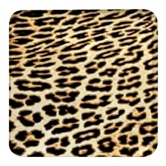 Leopard Print Square Glass Fridge Magnet (4 Pack) by TShirt44