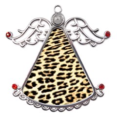 Leopard Print Metal Angel With Crystal Ornament