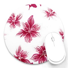 Hawaiian Flowers Round Mousepad by essentialimage