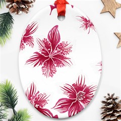 Hawaiian Flowers Ornament (oval)