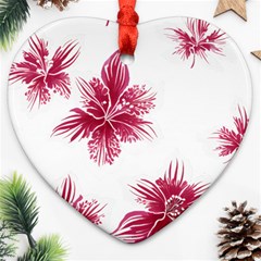 Hawaiian Flowers Ornament (heart)