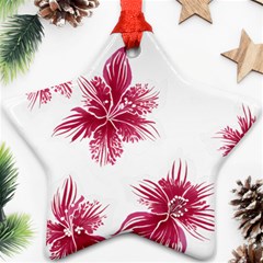 Hawaiian Flowers Ornament (star)