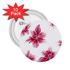 Hawaiian Flowers 2 25  Buttons (10 Pack)  by essentialimage