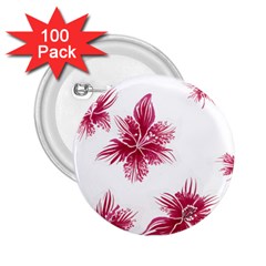 Hawaiian Flowers 2 25  Buttons (100 Pack)  by essentialimage