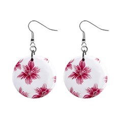 Hawaiian Flowers Mini Button Earrings by essentialimage