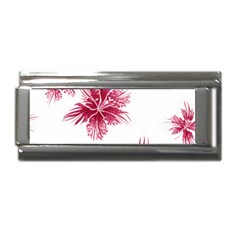 Hawaiian Flowers Superlink Italian Charm (9mm) by essentialimage