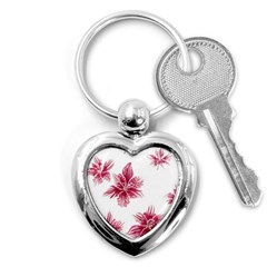 Hawaiian Flowers Key Chain (heart) by essentialimage