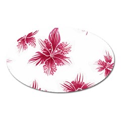 Hawaiian Flowers Oval Magnet by essentialimage